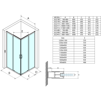 Gelco SIGMA SIMPLY čtvercový sprchový kout 1000x1000 mm, rohový vstup, čiré sklo GS2110GS2110