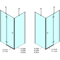 Polysan FORTIS LINE obdélníkový sprchový kout 1200x900 mm, L varianta FL1012LFL3590