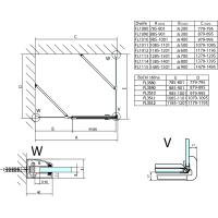 Polysan FORTIS LINE obdélníkový sprchový kout 1000x1200 mm, L varianta FL1010LFL3512