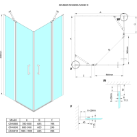 Gelco LORO obdélníkový sprchový kout 1000x800 mm, rohový vstup GN4810-02