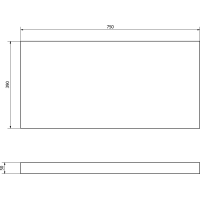 Sapho AVICE deska 75x39cm, old wood AV778