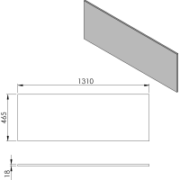 Sapho CIRASA deska DTDL 131x1, 8x46, 5cm, dub stříbrný CR131-1111