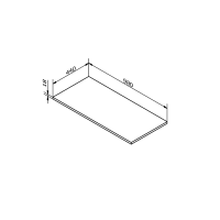 Sapho Deska DTDL 980x18x440mm, dub stříbrný DT098-1111