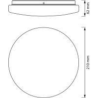 LEDVANCE Koupelnové stropní svítidlo, průměr 210mm, 900lm, 12W, 4000K, IP44 AC464790055