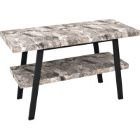 Sapho TWIGA umyvadlový stolek 130x72x50 cm, černá mat/šedý kámen VC453-130-10