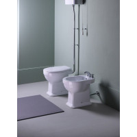GSI CLASSIC WC mísa s nádržkou, zadní odpad, bílá-chrom WCSET23-CLASSIC-ZO