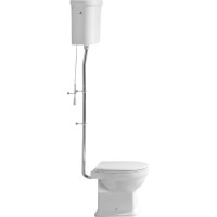 GSI CLASSIC WC mísa s nádržkou, zadní odpad, bílá-chrom WCSET23-CLASSIC-ZO
