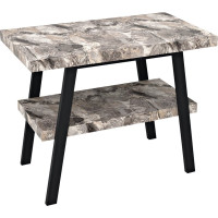 Sapho TWIGA umyvadlový stolek 100x72x50 cm, černá mat/šedý kámen VC442-100-10