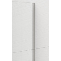Polysan ESCA CHROME jednodílná sprchová zástěna k instalaci ke stěně, sklo Marron, 1200 mm ES1512-01