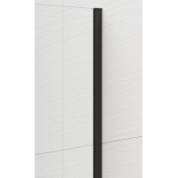 Polysan ESCA BLACK MATT jednodílná sprchová zástěna k instalaci ke stěně, sklo Flute, 1500 mm ES1315-02