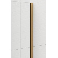 Polysan ESCA GOLD MATT jednodílná sprchová zástěna k instalaci ke stěně, sklo Flute, 900 mm ES1390-04