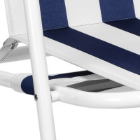 Turistická skládací židle ALAN  - tmavě modrá/bílá