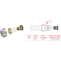 Sapho Svěrné šroubení pro Alupex 16mm, nerez mat CP6520