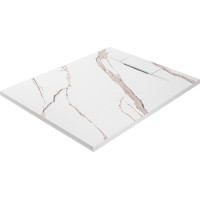 Sprchová SMC vanička REA Bazalt CARRARA WHITE 90x120 cm - imitace kamene - bílá