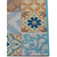 Běhoun Cappuccino 105880 Mosaik Blue Multicolored