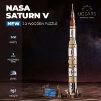 Ugears 3D dřevěné mechanické puzzle NASA, Saturn V