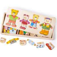 Bigjigs Toys Oblékací puzzle Medvědí rodinka