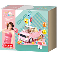 Sluban Girls Dream Mini Handcraft M38-B1086 Qmini růžový Kabriolet