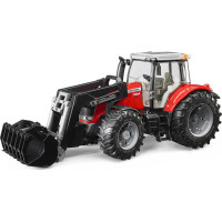 Bruder Traktor MASSEY FERGUSON 7624 s čelním nakladačem