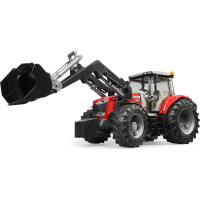 Bruder Traktor MASSEY FERGUSON 7624 s čelním nakladačem