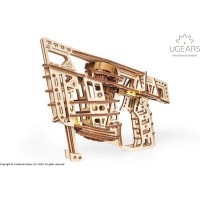 Ugears 3D dřevěné mechanické puzzle Vystřelovací letadlo