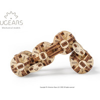 Ugears 3D dřevěné mechanické puzzle Kostka Flexi