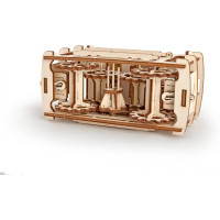 Ugears 3D dřevěné mechanické puzzle Kabinová lanovka s tratí