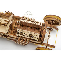 Ugears 3D dřevěné mechanické puzzle U9 Auto (Grand Prix)