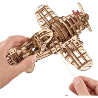 Ugears 3D dřevěné mechanické puzzle Letadlo Mad Hornet