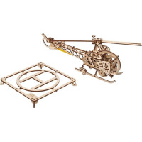 Ugears 3D Dřevěné mechanické puzzle MINI Helicopter