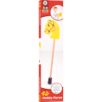 Bigjigs Toys Koníček na tyči žlutý