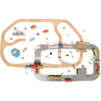 Bigjigs Rail Vláčkodráha a autodráha