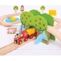 Bigjigs Rail Dřevěná vláčkodráha farma