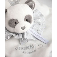 Doudou Dárková sada - plyšový muchláček panda 20 cm