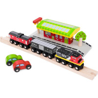 Bigjigs Rail CN nákladní vlak + koleje