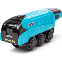 Bigjigs Rail Elektrická lokomotiva Mallard modrá