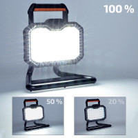 Solight LED reflektor 20W, přenosný, nabíjecí, 2000lm, oranžovo-černý