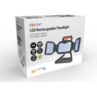 Solight LED reflektor 50W, přenosný, nabíjecí, 5000lm, oranžovo-černý