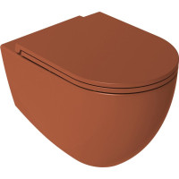 Isvea INFINITY závěsná WC mísa, Rimless, 36, 5x53cm, terracotta 10NF02004-2U