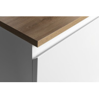 Aqualine ALTAIR skříňka s deskou 78, 5 cm, bílá/dub emporio AI280-02