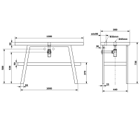 Sapho TWIGA umyvadlový stolek 120x72x50 cm, černá mat/dub Rover VC453-120-4