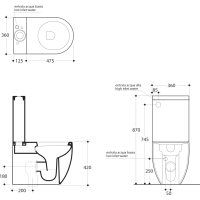 Kerasan FLO WC kombi, spodní/zadní odpad, bílá WCSET11-FLO