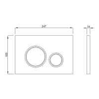 Závěsné WC SENTIMENTI Rimless s podomítkovou nádržkou a tlačítkem Schwab, bílá 10AR02010SV-SET5