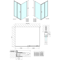 Polysan EASY obdélníkový sprchový kout 1200x800mm, čiré sklo L/P varianta EL1215EL3215