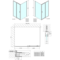 Polysan EASY obdélníkový sprchový kout 1600x700mm, čiré sklo L/P varianta EL1815EL3115