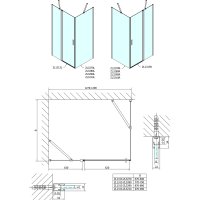 Polysan ZOOM obdélníkový sprchový kout 1300x800mm L/P varianta ZL1313ZL3280