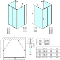 Polysan EASY třístěnný sprchový kout 1600x900mm, L/P varianta, čiré sklo EL1815EL3315EL3315