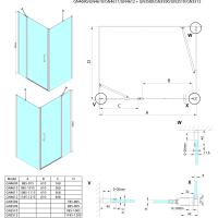 Gelco LORO čtvercový sprchový kout 1200x1200 mm GN4612-02