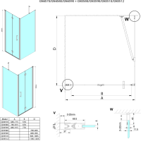 Gelco LORO obdélníkový sprchový kout 900x1000mm GN4590-01