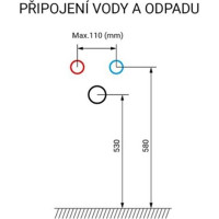 Koupelnová skříňka s umyvadlem z litého mramoru AIRA 61 cm